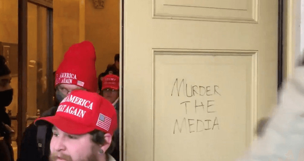 Offensive Media Graffiti at Capitol, Advice on Safely Covering Civil Unrest
